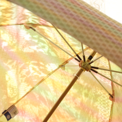 晴雨兼用日傘『踊るマカロン』（着物にも洋服にも・一点物） 6枚目の画像