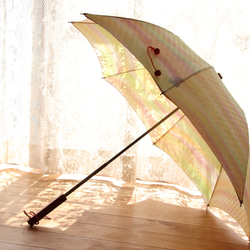 晴雨兼用日傘『踊るマカロン』（着物にも洋服にも・一点物） 9枚目の画像