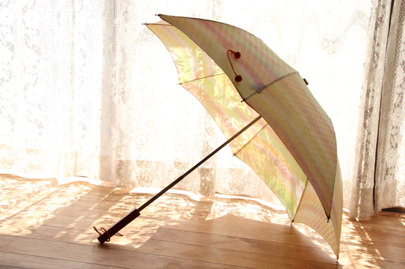 晴雨兼用日傘『踊るマカロン』（着物にも洋服にも・一点物） 9枚目の画像