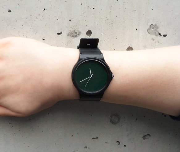 New!! Simple watch Dark green × White 第1張的照片