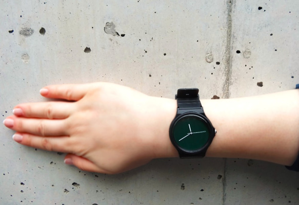 New!! Simple watch Dark green × White 第2張的照片