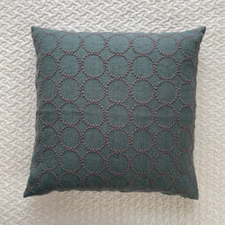 タンバリン　クッションカバー ミナペルホネン タンバリン クッションカバー ネイビー+グリーン