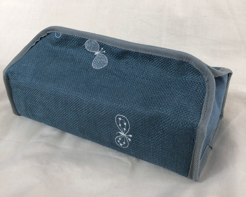 深型 ミナペルホネン choucho ブルー ティッシュケース