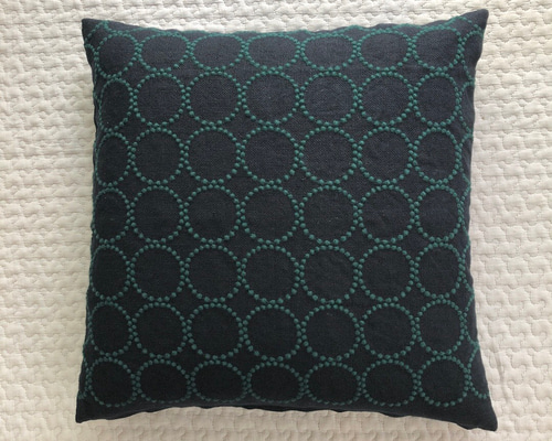 mina perhonen - ミナペルホネン　ハンドメイド　クッションカバー★タンバリンネイビーライトグリーン 0_ad1bc71fb433b578d3adda275ef8
