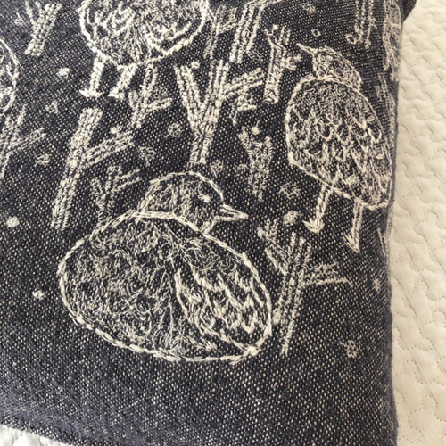 クッションミナペルホネンホームサークルネイビー