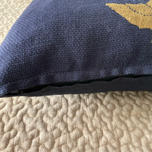 ⚮̈ミナペルホネン tori-to-hana ネイビー クッションカバー トリ