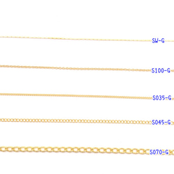S035-G ニッケルフリー　極細　喜平チェーン　真鍮　ゴールド　2mm×1mm 6枚目の画像