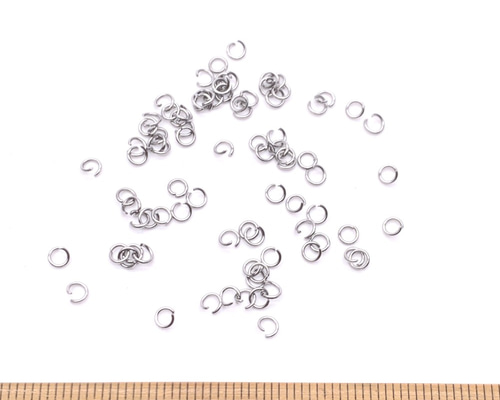 極小極細】 丸カン3mm 径線0.4mm ステンレス 1g 約110個
