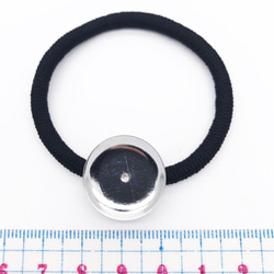 ヘアゴム No.137 S137 100個 ヘアゴム カン付き ゴールド×ブラック（100ヶ） 金具