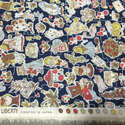 Liberty　サテンリボンシュシュ　＜Gallymoggers Reynard＞ navy レッド 3枚目の画像