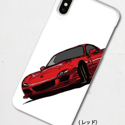 マツダ FD3S RX-7のイラスト　ハードケース型スマホケース　iPhone&Android各機種対応！ 4枚目の画像