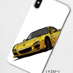 マツダ FD3S RX-7のイラスト　ハードケース型スマホケース　iPhone&Android各機種対応！ 5枚目の画像