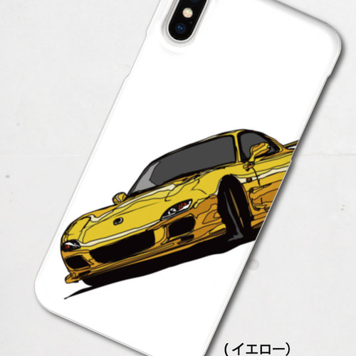 マツダ FD3S RX-7 のイラスト ハードケース型スマホケース
