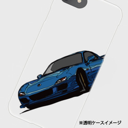 マツダ FD3S RX-7のイラスト　ハードケース型スマホケース　iPhone&Android各機種対応！ 8枚目の画像