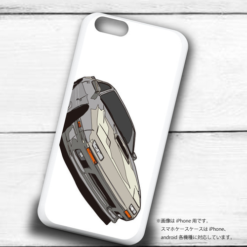 マツダ FC3S サバンナRX-7のイラスト ハードケース型スマホケース