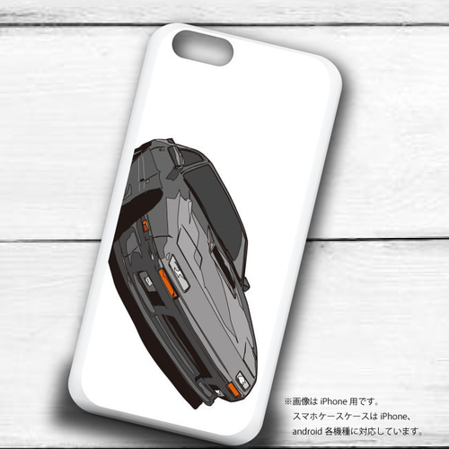 マツダ FC3S サバンナRX-7のイラスト ハードケース型スマホケース