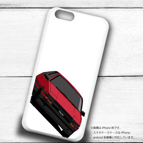 トヨタ AE86 スプリンター トレノ イラスト スマホケース（ハード