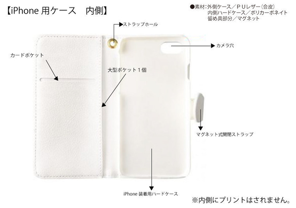 湘南イラスト 手帳型スマホケース  夕焼けと江ノ島のシルエット　iPhone&Android各種対応 3枚目の画像