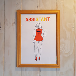 「ASSISTANT」 silkscreen poster A3 1枚目の画像