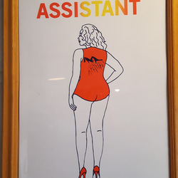 「ASSISTANT」 silkscreen poster A3 2枚目の画像