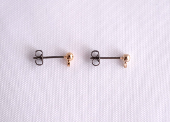 GLASS Larme ear clips/pierced earrings Green Hayes 第5張的照片