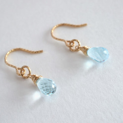 STONE Sky blue topaz pierce 第2張的照片