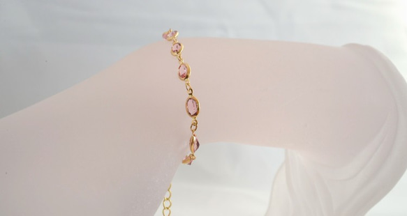 VINTAGE Crystal bracelet ピンク 3枚目の画像