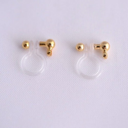 GLASS Larme pierced earrings/ear clips Lemon yellow 第5張的照片