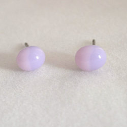 GLASS beans pierce pink×purple 第1張的照片