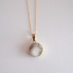 STONE Drusy necklace white 第2張的照片