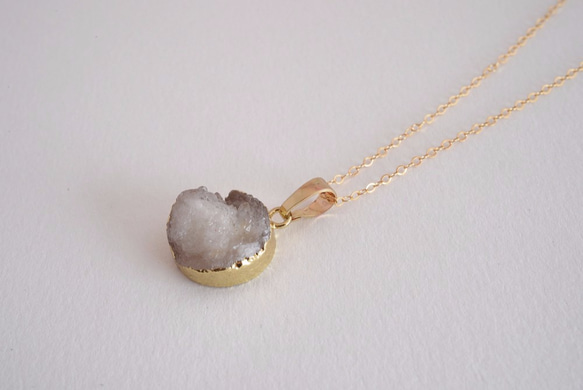 STONE Drusy necklace white 第1張的照片