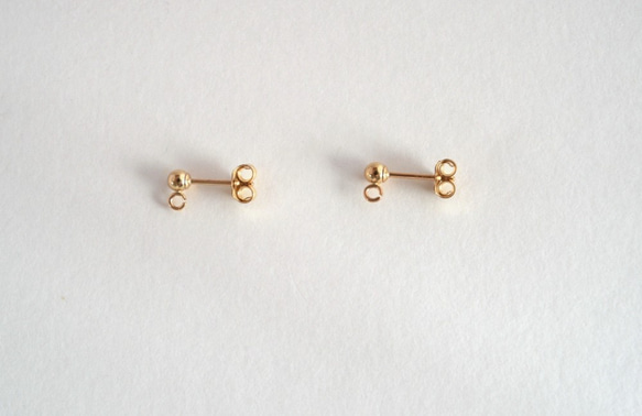 GLASS Larme pierced earrings/ear clips Snow white 第6張的照片