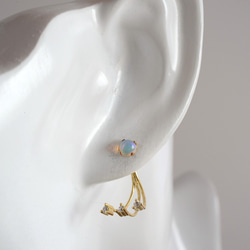 STONE Opal pierce +Back catch zirconia 4枚目の画像