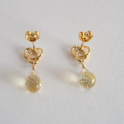 STONE Citrine chain ring pierce 4枚目の画像