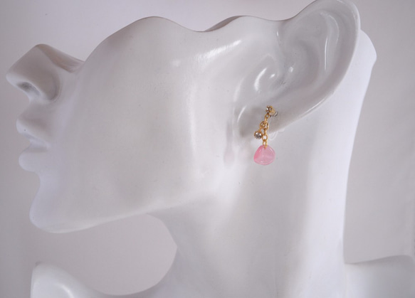 櫻花瓣 ear clips/pierced earrings 第3張的照片