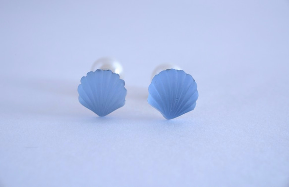 VINTAGE Sea Shell Pierce Light blue 3枚目の画像