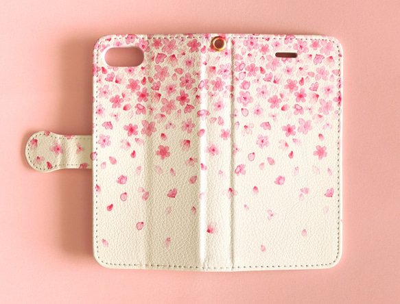 iPhone 手帳型スマホケース 【Cherry Blossoms】 3枚目の画像