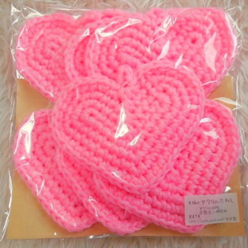 ハートのアクリルたわし7個☆オーダー その他キッチン小物 RATA