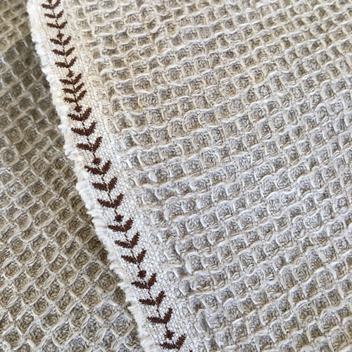 リネンのキッチンクロス＊4枚set＊ワッフルリネン＊亜麻色(再販
