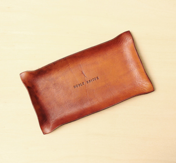 本革　ハンドメイド　アンティーク アンティークチックなレザートレイ ヌメ革を手染めしました その他