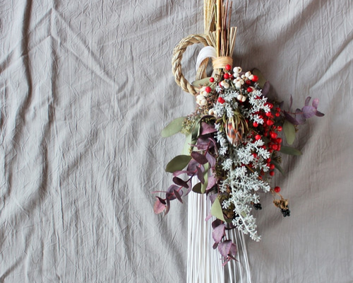 Sale!スワッグになる！南天の実のお正月飾り☆水引タイプ しめ縄