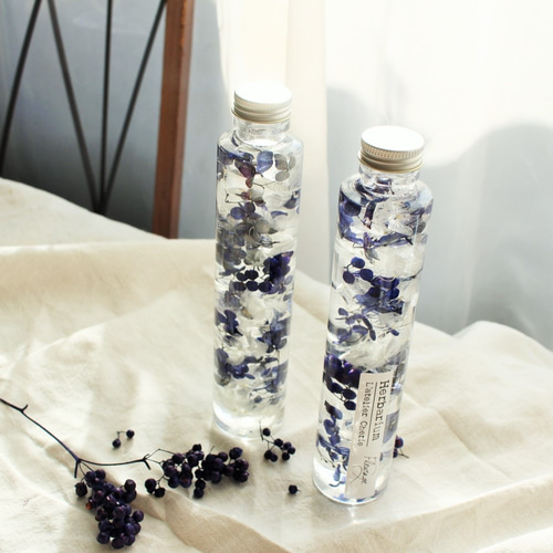 ハーバリウム・フロラージュ☆アイスブルー ハーバリウム・植物標本 L