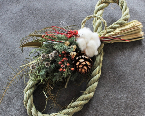 2020スワッグになるしめ縄飾り#02☆お正月飾り☆ドライフラワー しめ縄