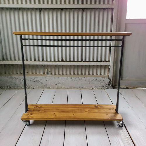 直接引取／静岡】アイアン製子供用ハンガーラック／ヴィンテージ