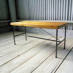【テーブルセット】アイアン ウッド ダイニングテーブル セット　B 3枚目の画像