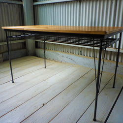 【テーブルセット】アイアン ウッド ダイニングテーブル セット　A 3枚目の画像