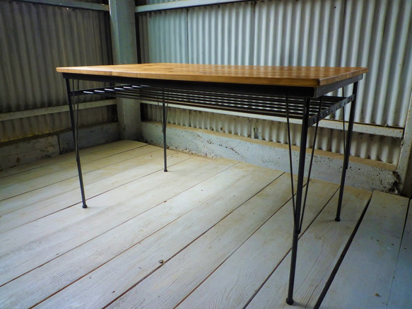 【テーブルセット】アイアン ウッド ダイニングテーブル セット　A 3枚目の画像