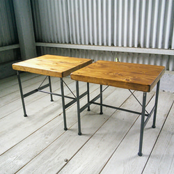 【テーブルセット】アイアン ウッド ダイニングテーブル セット　A 5枚目の画像