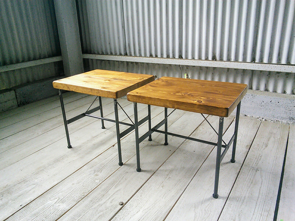【テーブルセット】アイアン ウッド ダイニングテーブル セット　A 5枚目の画像