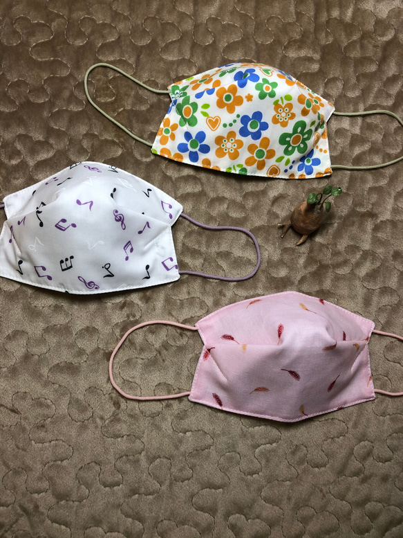 3枚セット　小学校高学年　さらし立体マスク　ガールズc 2枚目の画像